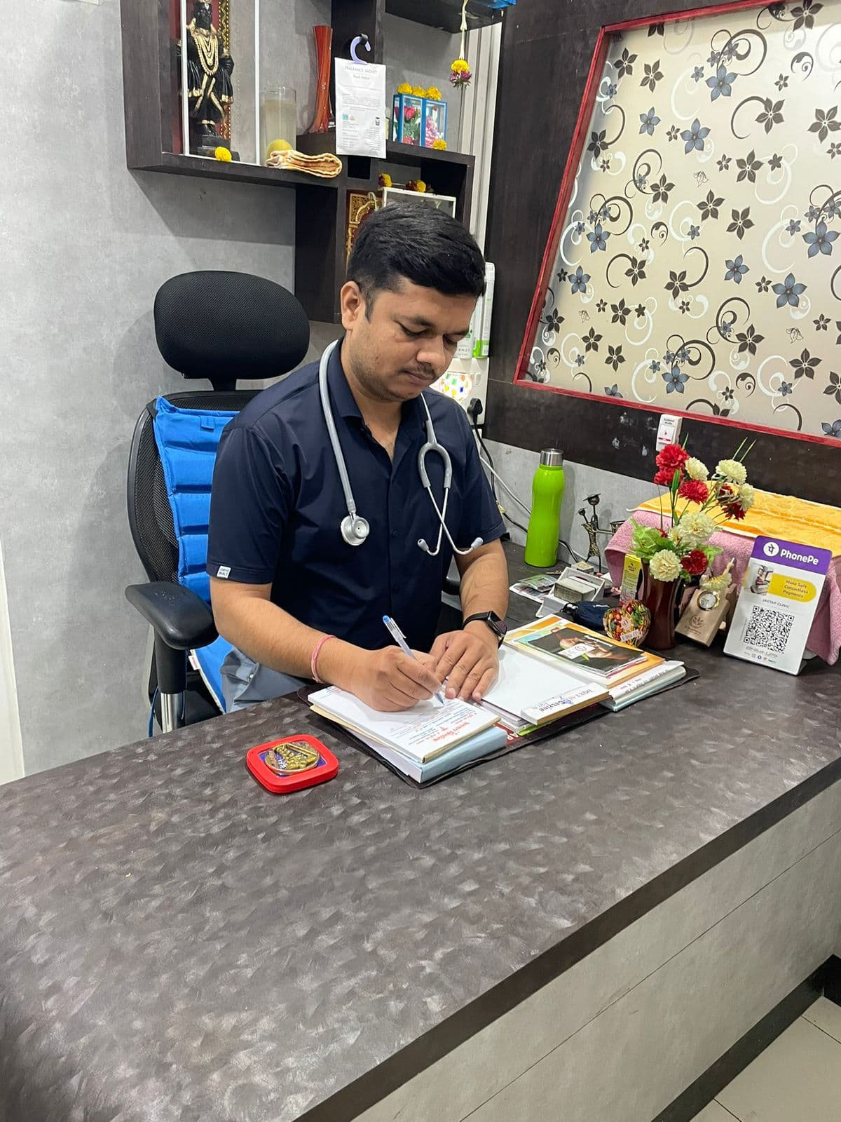 Doctor performing checkup